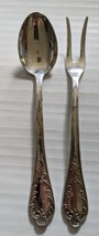 Italian Serving Spoon and Fork Italy Crown Mark 800 - £21.13 GBP