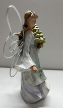 Vtg Angel Accents Seasons Greetings Figurine with Tree Christmas Holidays 7” - £14.97 GBP