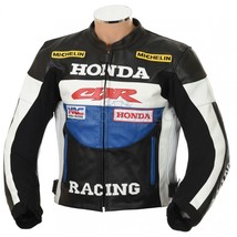 Honda CBR Racing Motorbike Leather Jacket In Cow hide/ 5 Protection Armour  - £116.49 GBP