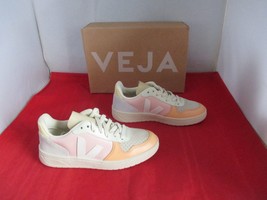 Veja Women&#39;s V-10 Leather Sneakers $195 - US Size 5 - Petale, White Mult... - £86.74 GBP