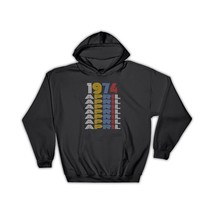 1974 April Colorful Retro Birthday : Gift Hoodie Age Month Year Born - £29.01 GBP
