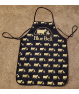 Vintage Ice Cream Parlor Style Blue Bell Ice Cream Apron Blue - $13.58