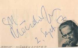 Ernst Marzendorfer Austrian Conductor Marga Hoffgen Opera Hand Signed Autograph - £23.56 GBP