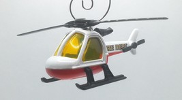 Christmas Ornament for Fire Department Helicopter White/Fire Dept Decal - $35.24