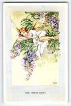 The Vetch Fairy Postcard Winged Sprite Flower Fantasy Rene Cloke Valentine Sons - £12.64 GBP