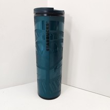 Starbucks 2021 Holiday Teal Green Soft Touch Vacuum Insulated Tumbler 16 oz - £12.51 GBP