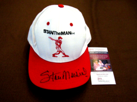Stan Musial 3 X Mvp Wsc Stl Cardinals Hof Signed Auto Stan The Man Cap Hat Jsa - £197.83 GBP