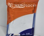 Nanosocks 3D Compression White Size 3 Nano Weave Technology Socks Improv... - $15.47