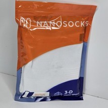 Nanosocks 3D Compression White Size 3 Nano Weave Technology Socks Improve Circul - £12.11 GBP