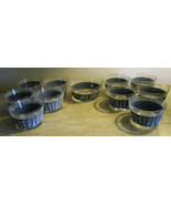 Wedgwood Jeanette Jasperware Blue Grecian 10 Dessert Bowls 1 Curved Rim ... - $69.30