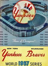 1957 MILWAUKEE BRAVES NEW YORK YANKEES NY 8X10 PHOTO BASEBALL PICTURE ML... - $4.94