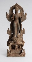 Ancien Indonésien Style Javanais Debout Protection Statue de Bouddha - 27cm/11 &quot; - £793.08 GBP