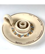 Vtg Zubrod Grottaglie Ceramica Candlestick Holder Italy Hotel Grotta Pal... - $59.00