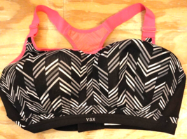 Victoria&#39;s Secret VSX Sport Bra 40DD Black White Pink Criss Cross Straps - £14.48 GBP