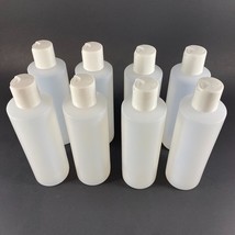 8-oz Plastic Squeeze Bottle (Qty 8) w/White Disc Cap Craft Paint Travel ... - £7.09 GBP