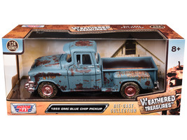 1955 GMC Blue Chip Pickup Truck Matt Blue (Rusted) &quot;Weathered Treasures&quot;... - £29.51 GBP