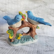 Vintage Bluebird Figurine, Handcrafted in Taiwan, Blue Bird Porcelain Statue image 3