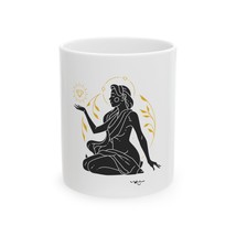 Meditative Goddess Ceramic Mug Spiritual Zen Drinkware Spiritual Coffee Cup - $264.68 MXN+
