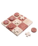 Luxury Modern Marble Tic Tac Toe Board, Designer Decorative XO Chess Gam... - $559.95 CAD