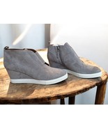 Linea Paolo Gray Suede Wedge Sneaker Womens Size 10M NWOB - $68.25 CAD