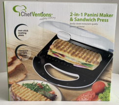 Chef Ventions Healthy Cooking 2-in-1 Panini Maker &amp; Sandwich Press CV-224 NEW - £14.18 GBP