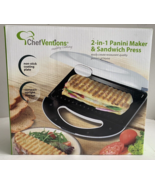 Chef Ventions Healthy Cooking 2-in-1 Panini Maker &amp; Sandwich Press CV-22... - £14.16 GBP