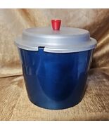 Vintage 1950s JH Stafford Anodized Aluminum Ice Bucket Blue Bakelite Kno... - $990.86 MXN