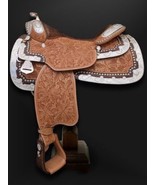 Original Leather Western Saddle for Horse Handcrafted  11" - 18" - £447.52 GBP