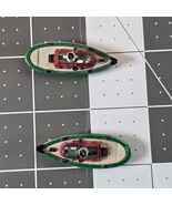 1987 GALOOB MICRO MACHINES TUG BOAT TUGBOAT SHIP BOAT GREEN &amp; RED  Lot o... - $12.86