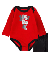 Baby Boys Nike Long Sleeve Thermal Bodysuit, Boy&#39;s, Size: 9 Months, Red - $257.81 MXN