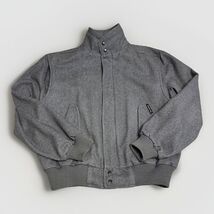 Vintage Wool Bomber Jacket Members Only Charcoal Gray  Men's 48 XL - $34.99