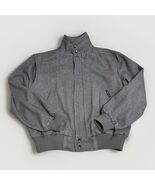Vintage Wool Bomber Jacket Members Only Charcoal Gray  Men's 48 XL - $34.99