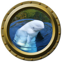 Beluga Whale Design 1 - Porthole Wall Decal - £11.18 GBP