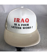 Vintage Snapback Mesh Hat - IRAQ IS A 4 LETTER WORD - Patriotic War 1990s - $355.08 MXN