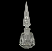Hand Cut Glass PAGODA Perfume Bottle VTG 50s Ucagco Japan 6&quot; Vanity Optic Art - £27.48 GBP