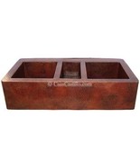 Mexican Copper Apron Hand Handcrafted Sink - 3 Bowls - - $39,884.66 MXN