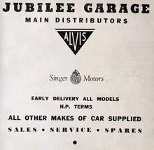 1954 Jubilee Garage Alvis Import Advertisement Autocar Automobilia DWPP10 - $24.99