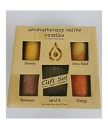 New Twilight Aromatherapy Votive Candle Gift Set With 4 Candles &amp; Holder - $24.43 CAD