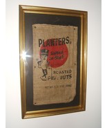 Vintage Framed Planters Mr Peanuts Salted in Shell Roasted Burlap Jute - £11.85 GBP