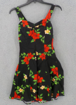 Royal Hawaiian Creations Dress SZ M Floral Adjustabl Straps Stretch Shir... - $29.99