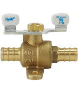 Apollo 1/2 in. Brass PEX-B Barb Ball Valve with Tee Handle and Mounting Pad - $15.29 CAD