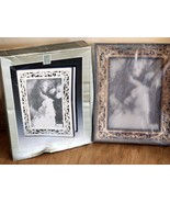 Noble Excellance Silver Plated 5x7 &amp; 4x6 Floral Frame Album New See Pict... - $15.29