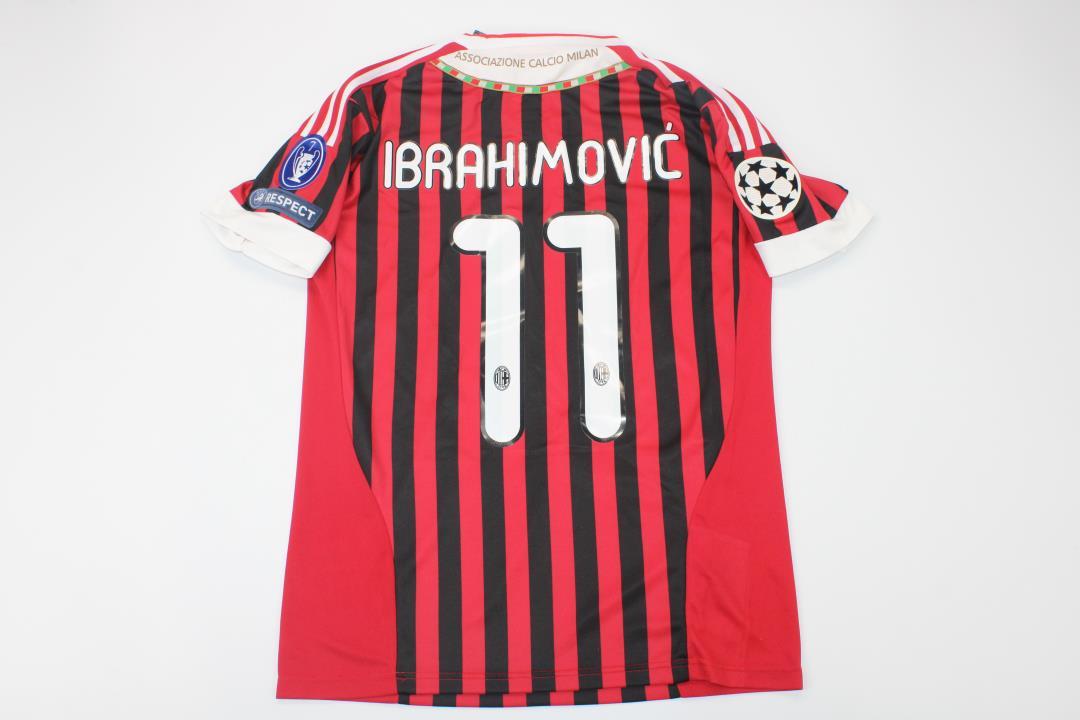 ac milan 2011 2012 jersey shirt ibrahimovic champions league model
