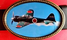 Fighter Planes Of Wwii Mitsubishi A6M Zero Epoxy Photo Belt Buckle- New! - £13.19 GBP