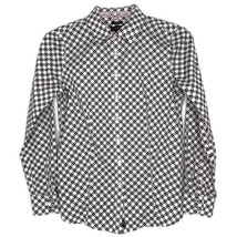 Talbots Womens Shirt Size 2 Petite Long Sleeve Button Up Collared Black White - £10.19 GBP