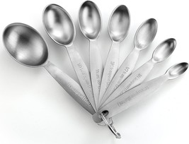 Oval Stainless Steel Metal Measuring Spoons Set  - £24.77 GBP