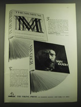 1969 Viking Press Books Ad - The Museum by Leo Lerman, Van Gogh by M. Tralbaut - £14.45 GBP