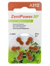 Zenipower Zinc-Air Hearing Aid Battery Size 312 (60 Batteries) - £12.78 GBP