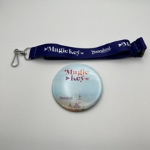 Disneyland Magic Key / Annual Passholder Button &amp; Lanyard - £10.61 GBP