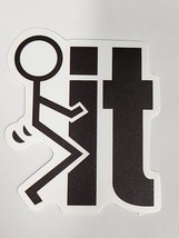 Stick Person on Word It Black and White Adult Theme Sticker Decal Embellishment - £1.79 GBP